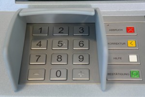 Entry keypad for ATM