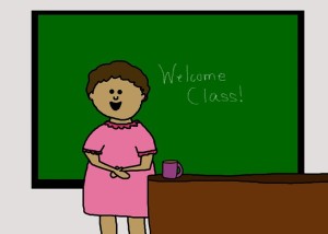 smiling teacher