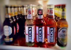 beer in fridge
