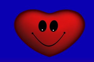 cartoon heart, smiling