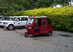African 3-wheeler car, called Tuk Tuk