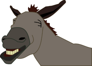 donkey laughing